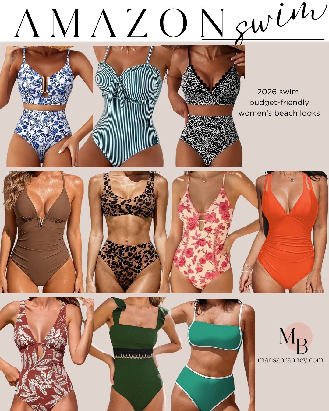 Amazon swim: Women’s: Stylish swimwear picks on budget, all from Amazon and all 40+ mom approved! #amazonfinds #amazonstyle #styleover40 #amazonswim