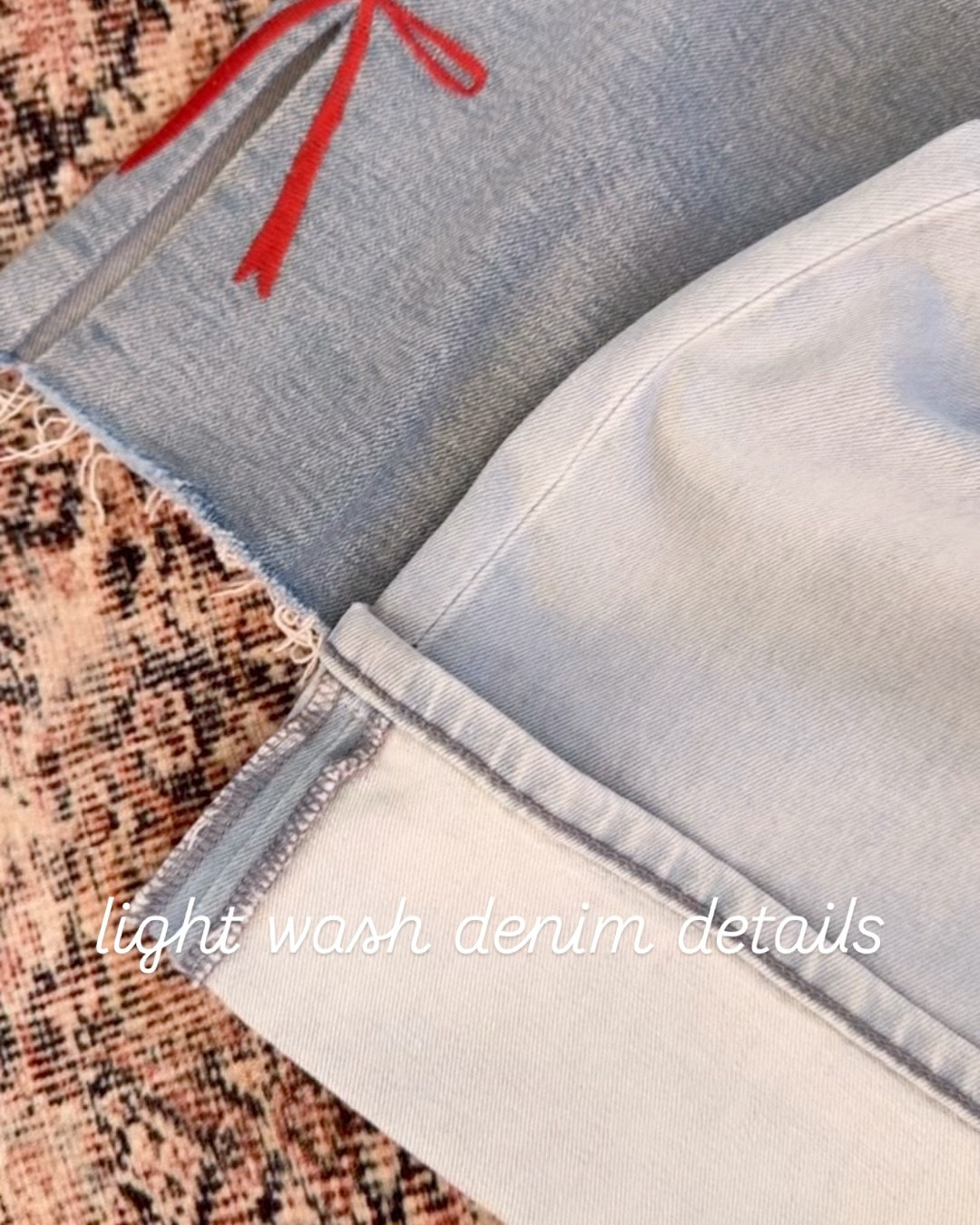 Light wash denim. Anthropologie denim. MOTHER jeans. Le Jean. 
Both fit TTS, 25

#LTKSeasonal #LTKOver40 #LTKPetite