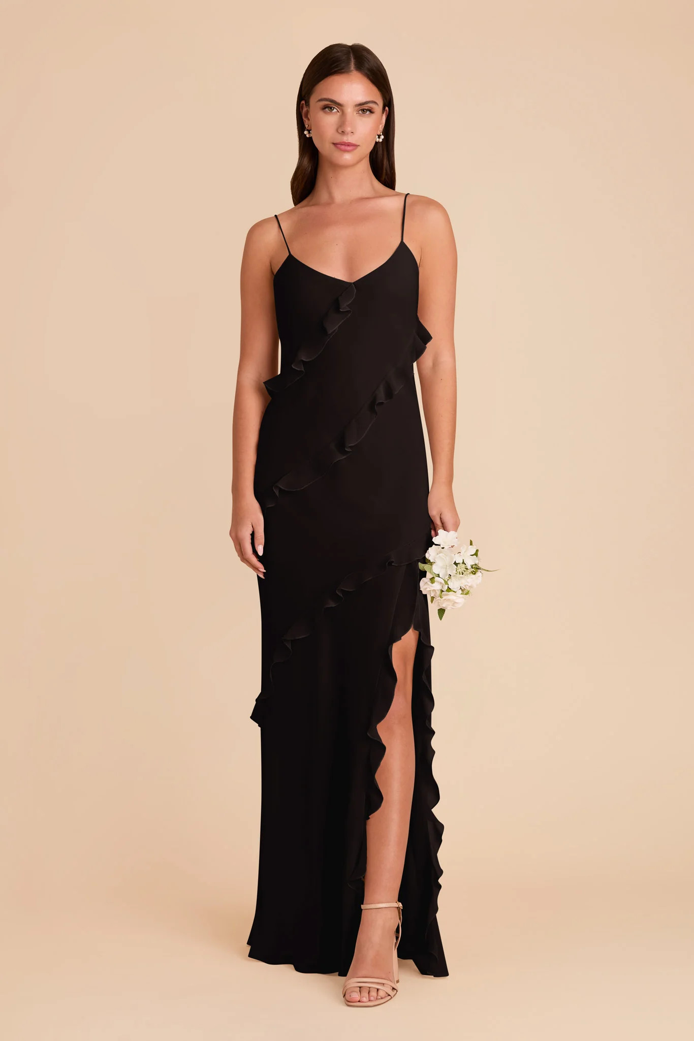 Valentina Chiffon Dress in Black | Birdy Grey | Birdy Grey