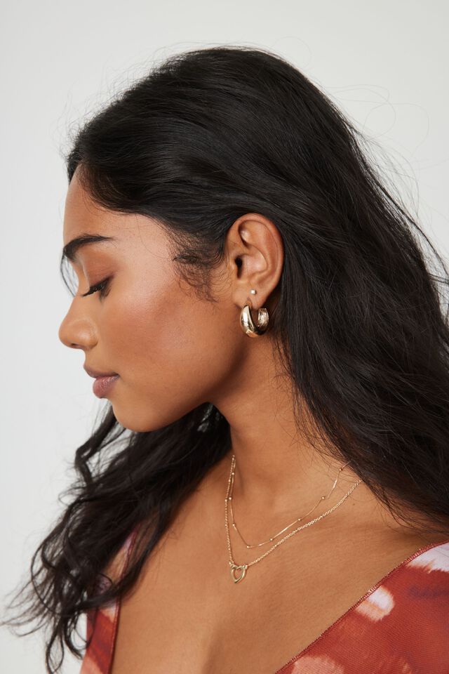 3 Pairs of Textured Hoops | Garage Clothing