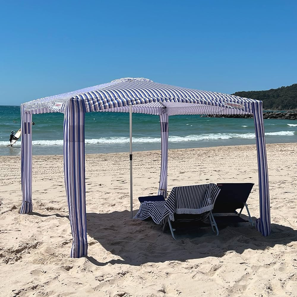 CoolCabanas Beach Cool Cabana Canopy Sun Shade Shelter Tent - 8' x 8' or 6'6" x 6'6", Easy to Set... | Amazon (US)