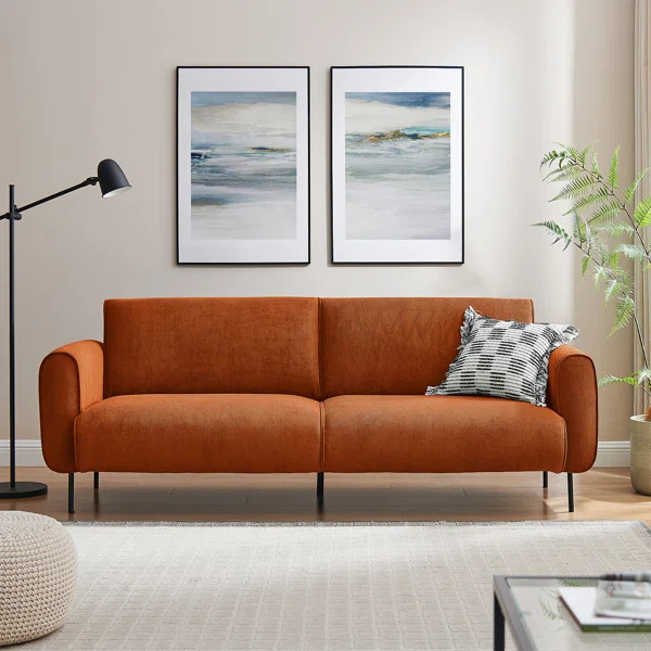 MINIMORE Modern Style 83.95'' Upholstered Sofa with Corduroy Fabric | Wayfair North America