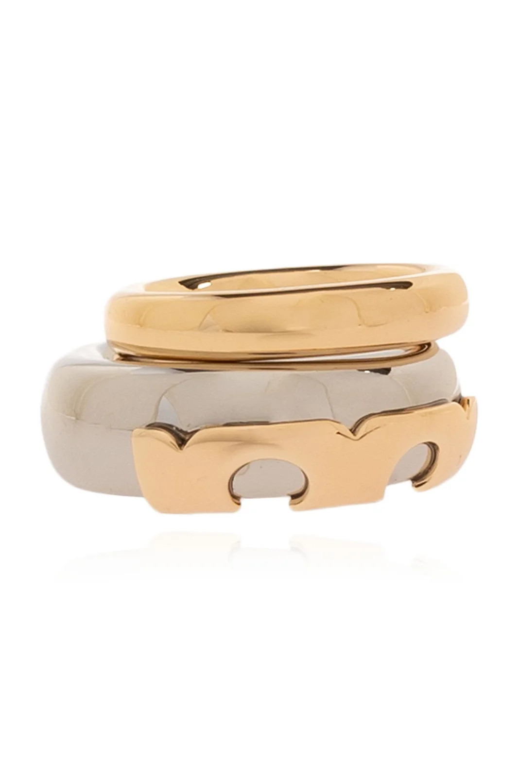 Tory Burch Logo Plaque Set Of 2 Rings | Cettire Global