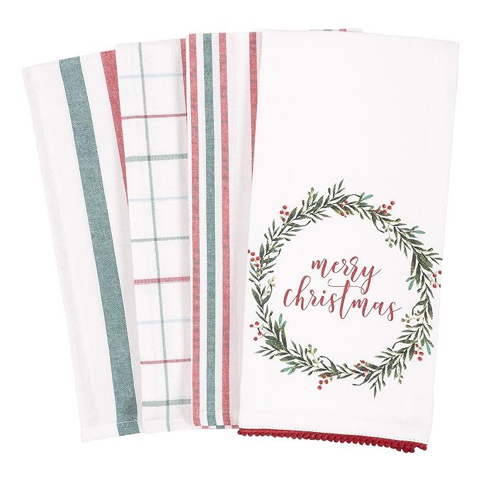 KAF Home Kitchen Holiday Digitally Printed Dish Towel Set of 4, 100-Percent Cotton, 18 x 28-inch ... | Amazon (US)