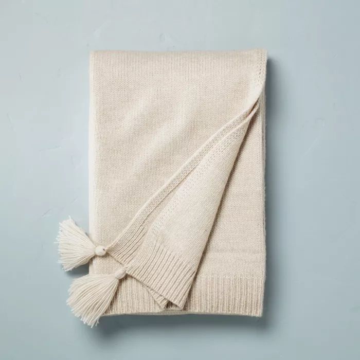 Knitted Solid Bed Throw Blanket Twilight Taupe - Hearth & Hand™ with Magnolia | Target