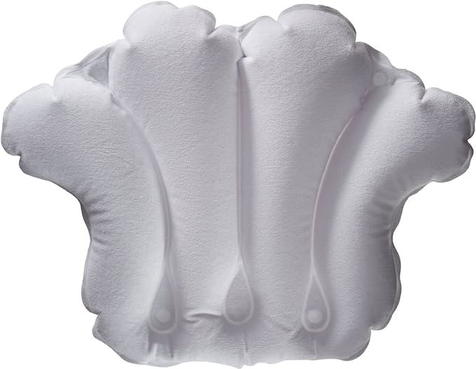Aquasentials Inflatable Bath Pillow - Terry Cloth (White) | Amazon (US)