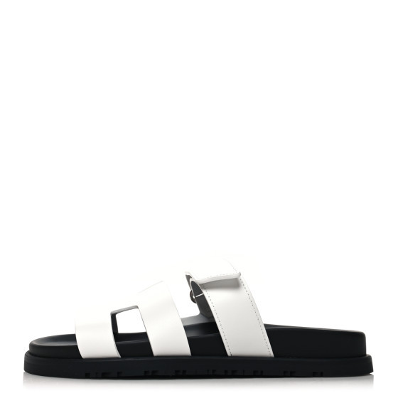 Calfskin Womens Chypre Sandals 37.5 White | FASHIONPHILE (US)