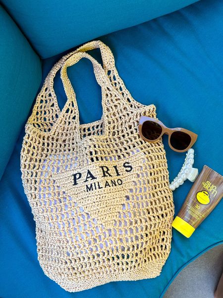 Poolside must haves!
Obsessed with this straw bag! It’s under $50! 
Sunnies on sale for prime day too! 

#LTKswim #LTKxPrimeDay #LTKSeasonal