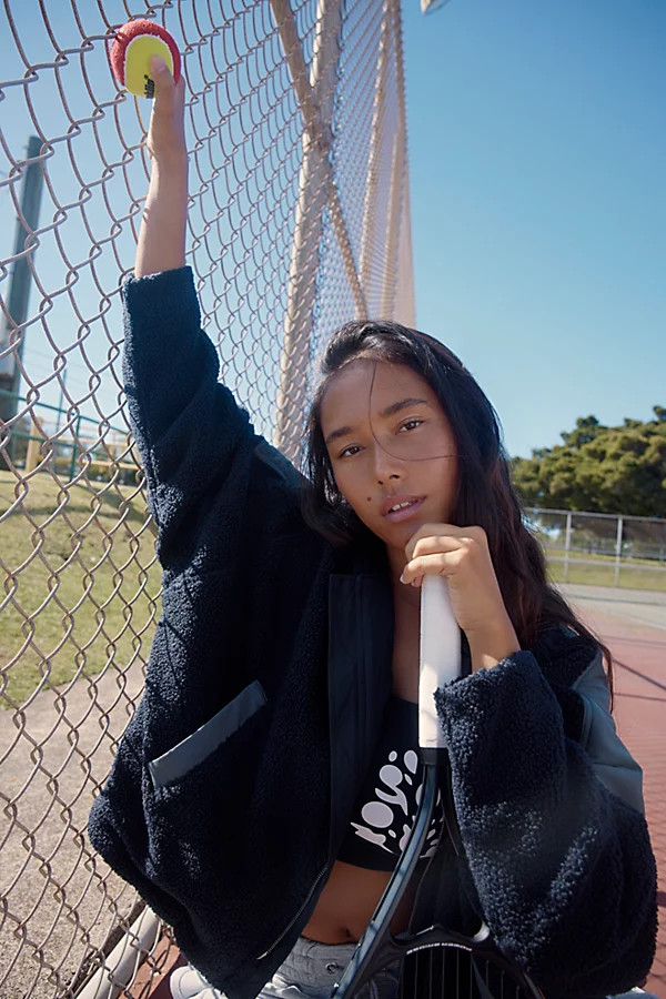 Tournament Fleece Jacket by FP Movement at Free People, Black Combo, S | Free People (Global - UK&FR Excluded)