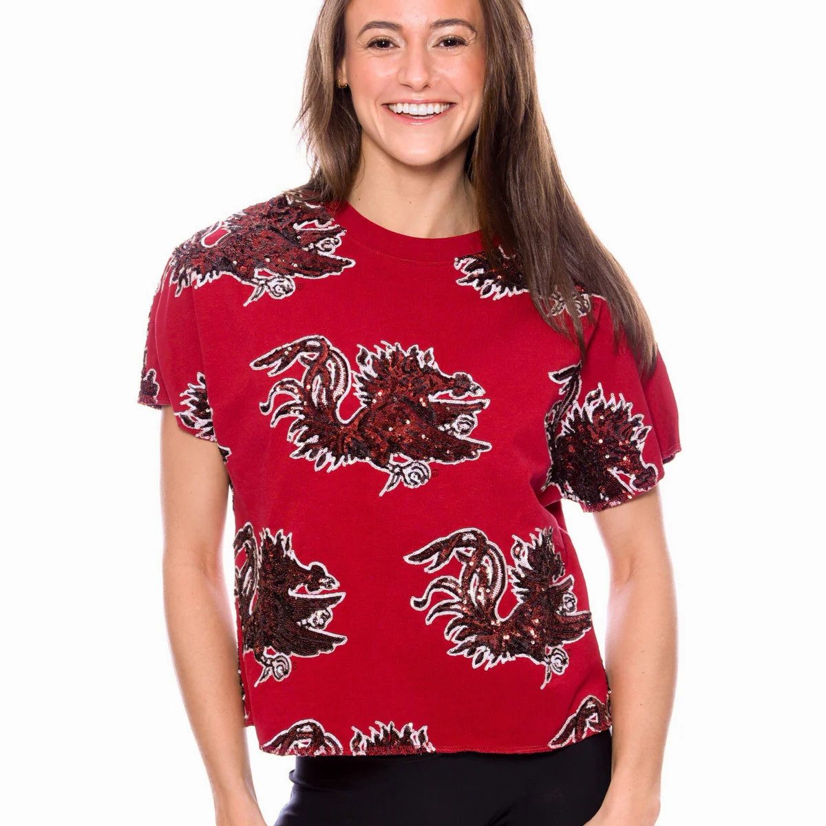 The Gamecocks Sequin French Terry Top | BuddyLove