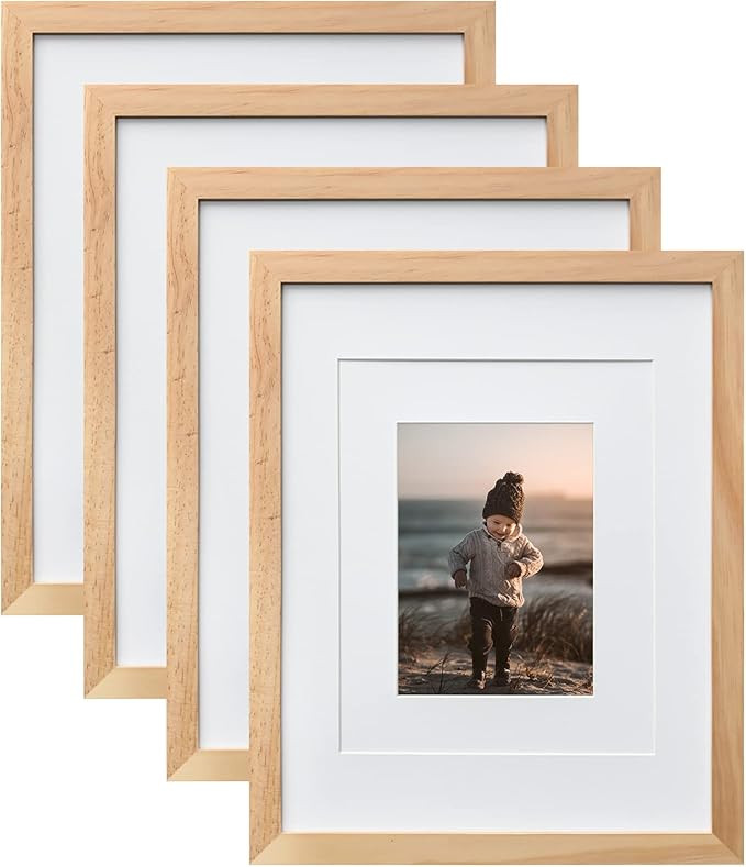 KINLINK 11x14 Picture Frames Natural Wood Frames with Acrylic Plexiglass for Pictures 5x7/8x10 wi... | Amazon (US)