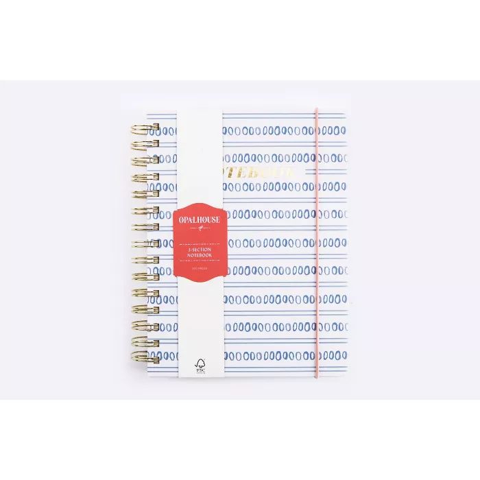 Spiral Notebook 3 Subject College Ruled Blue Pattern - Opalhouse™ | Target