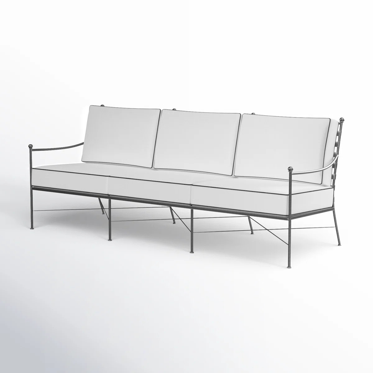 Lucier 76" Wide Outdoor Patio Sofa with SunbCushions | Wayfair North America