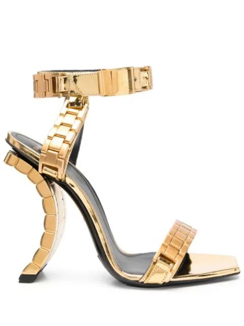 Ultima 130mm metallic sandals | Farfetch Global