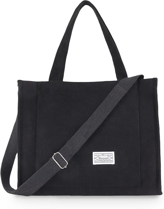 UERRUAM Corduroy Tote Bag for Women Work Crossbody Purse for Everyday,College,Travel,Lightweight ... | Amazon (US)