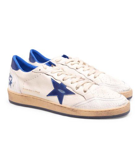 Golden Goose White & Blue Ballstar Leather Sneaker - Men | Zulily