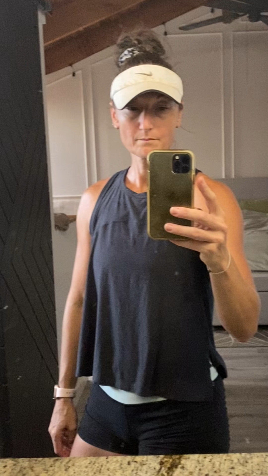 Best workout tank! Super light and airy, dries quickly! Lulu bike shorts and Nike visor. Cute and comfortable!

#LTKover40 #LTKfitness #LTKunder100