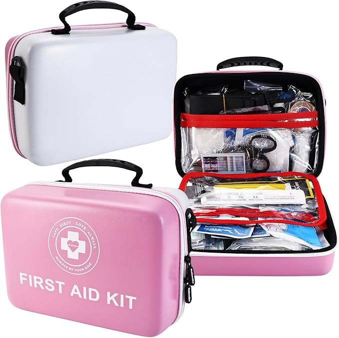 Large First Aid Kit - 410 Piece Dual-Color Emergency Kit with Hard Shell,Professional Survival Ki... | Amazon (US)