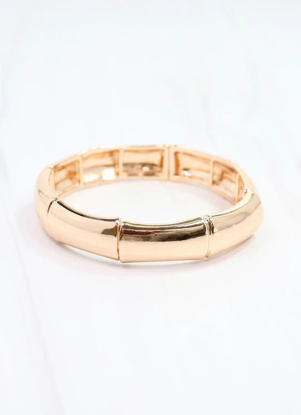 Jekyll Stretch Bracelet Shiny Gold | Caroline Hill
