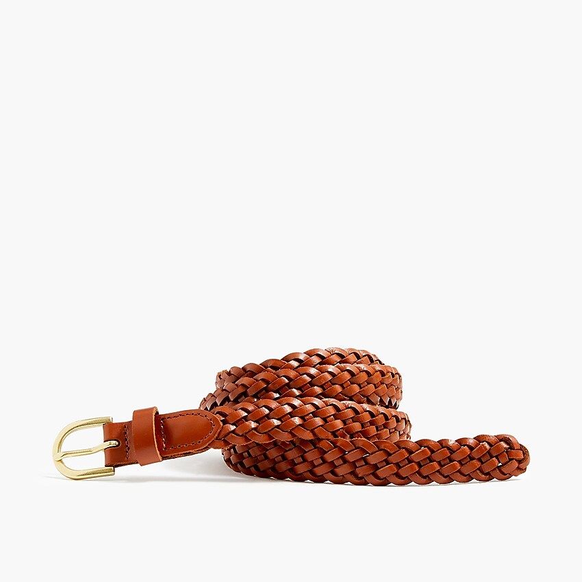 Skinny braided leather belt | J.Crew Factory