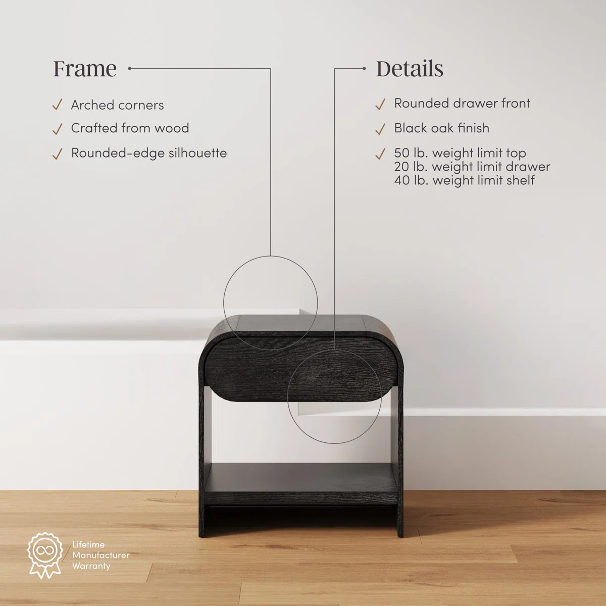 1 - Drawer Nightstand | Wayfair North America
