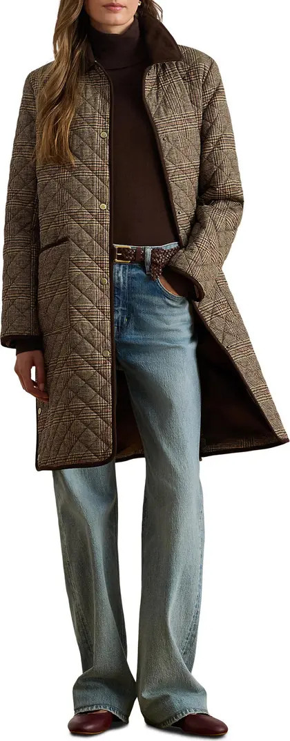 Glen Plaid Quilted Coat | Nordstrom