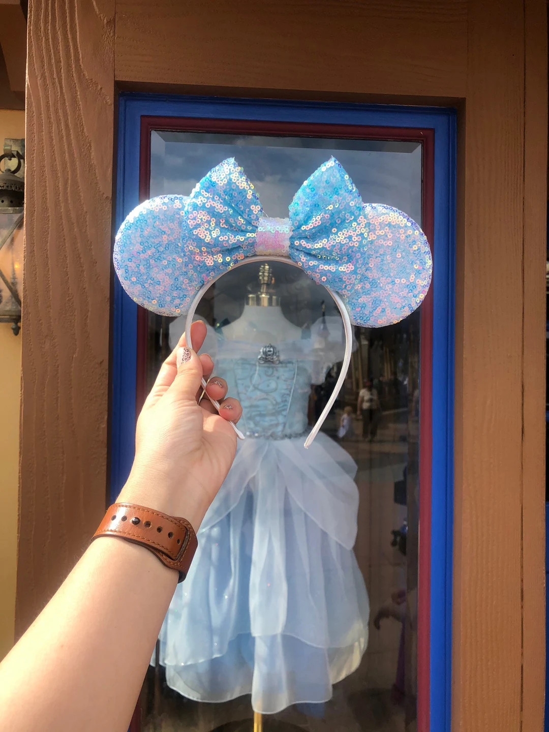Cinderella Inspired Minnie Mouse Ears , Blue Mickey Mouse Ears, Princess Ears, Cinderella Minnie ... | Etsy (US)