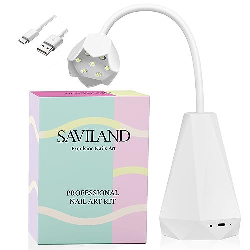 SAVILAND Portable Nail Lamp - 21W Gel X Lamp, Mini U V Light , Nail Dryer for Nail Polish, Nail Tips and Glue Gel Kit, Quick Dry Nail Art Curing Lamp for Nail Salon Home DIY Manicure | Amazon (US)
