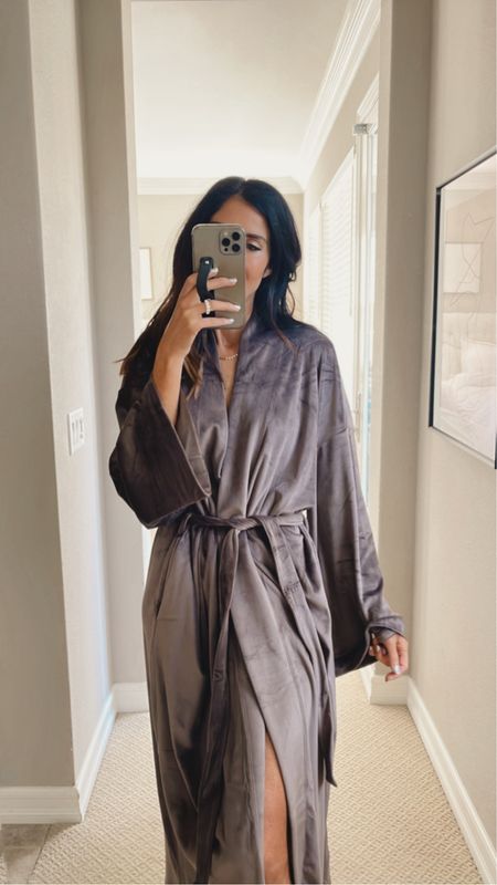 I’m just shy of 5’7 wearing the size XS robe. Runs naturally oversized! Would make a great gift this season, StylinByAylin 

#LTKGiftGuide #LTKSeasonal #LTKunder100