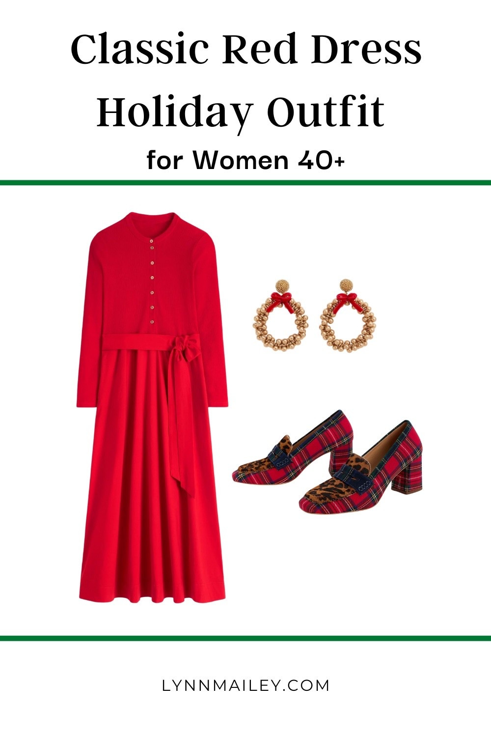 Red dress, plaid shoes, gold earrings – chic holiday outfit staples. Shop now plus save to favorites.

#LTKShoeCrush #LTKParties #LTKOver40