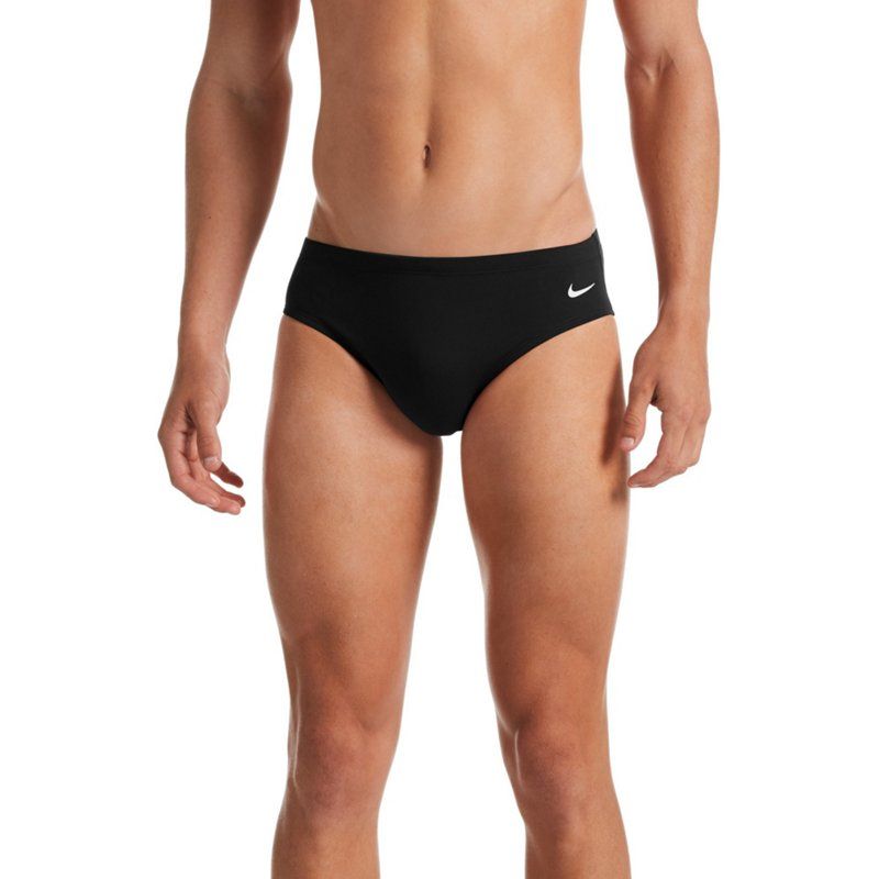 Nike Men's HydraStrong Solid Performance Swim Briefs Black, 24 - Men's Competition Swim at Academy S | Academy Sports + Outdoors
