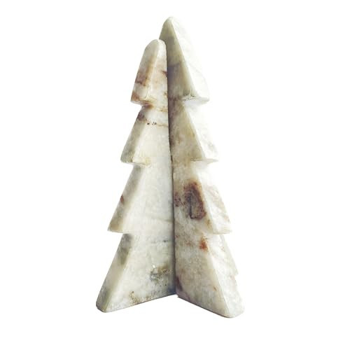 Creative Co-Op Interlocking Marble Tree Decor, Mint and Chocolate Brown Marble Coloring | Amazon (US)