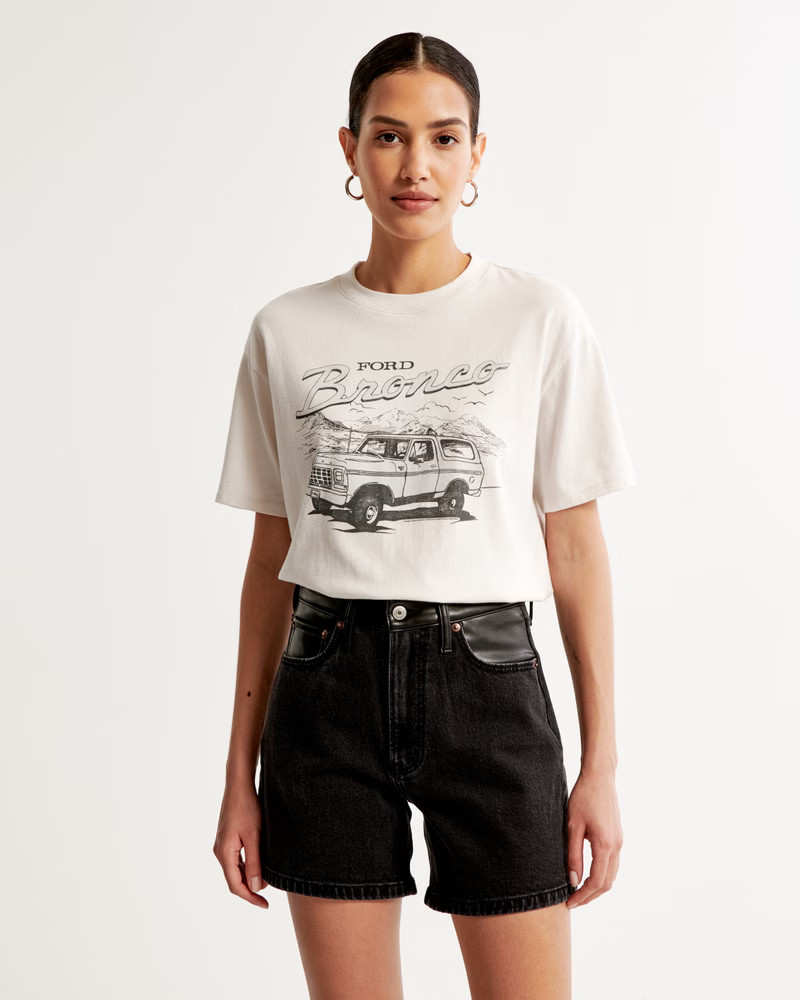 Oversized Boyfriend Bronco Graphic Tee | Abercrombie & Fitch (US)