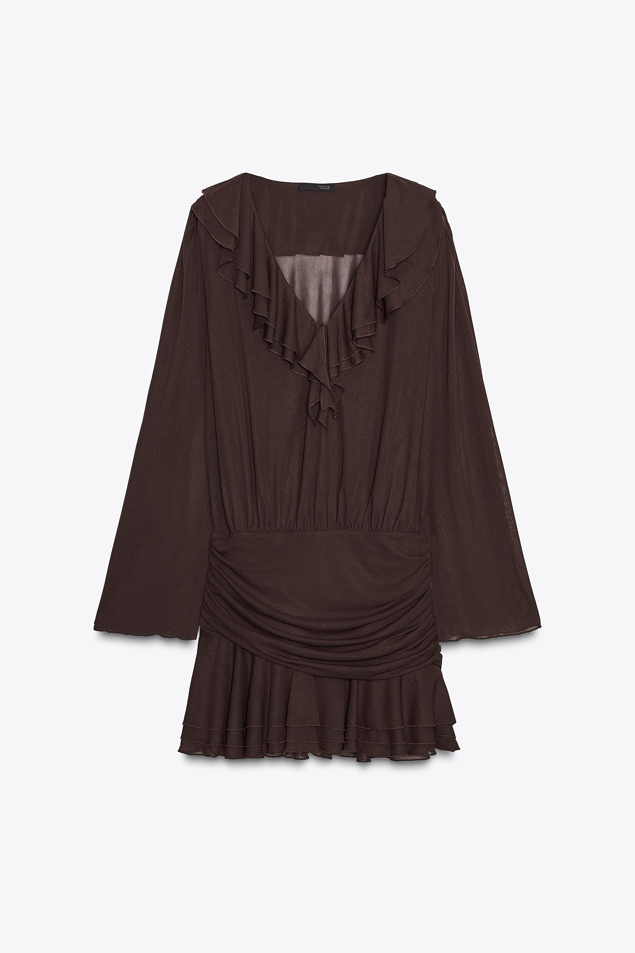 SHORT RUFFLED DRESS | Zara US