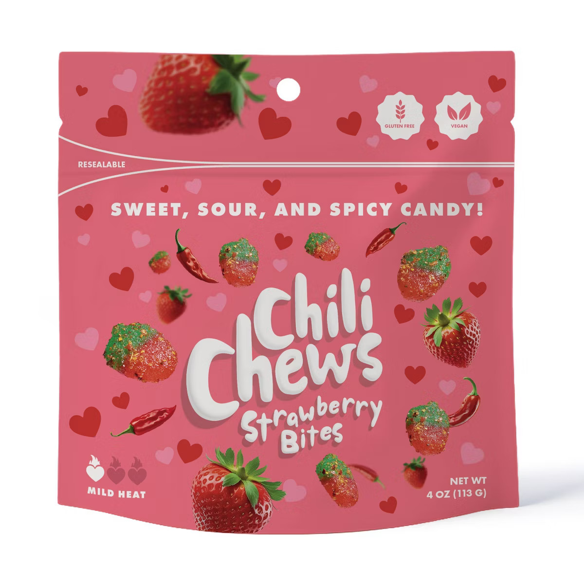 Chili Chews Valentine's Candy Bites - Strawberry - 4oz | Target