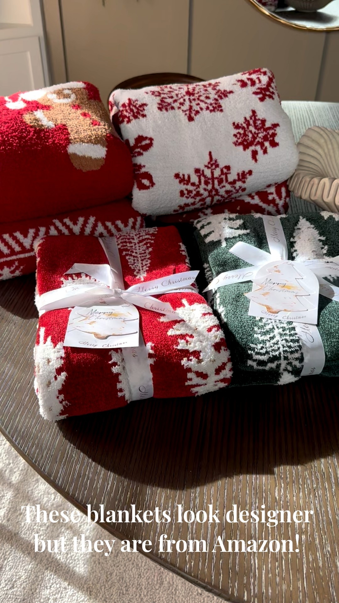 The cutest blankets for the Holidays & a great gift idea! The patterns are so festive and they are so incredibly soft! We have the throw blanket size perfect for a couch snuggle!

#LTKHoliday #LTKGiftGuide #LTKFindsUnder50
