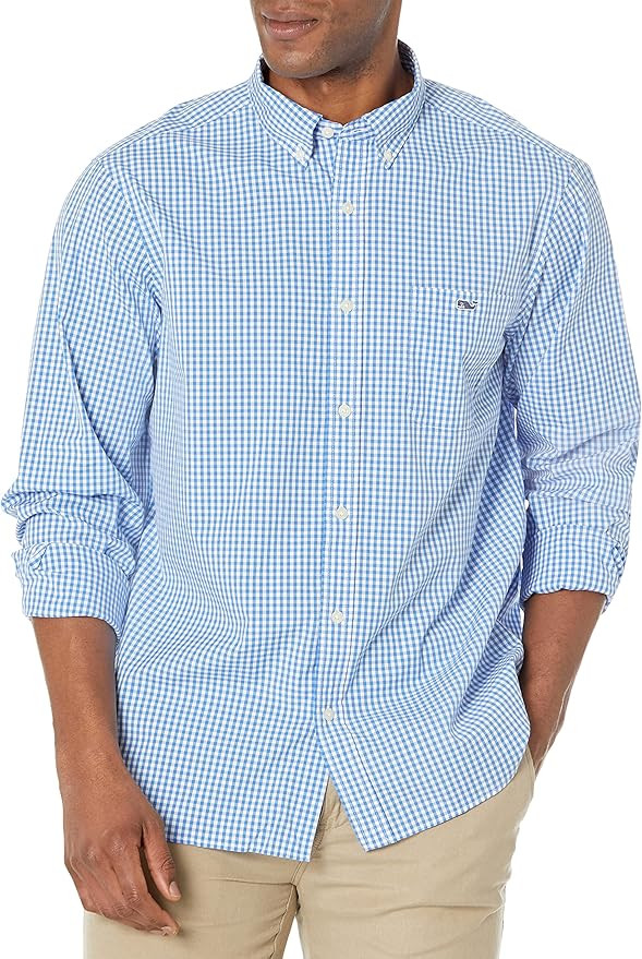 vineyard vines Men's Classic Fit Poplin Button-Down Shirt | Amazon (US)