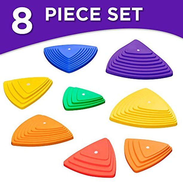 Sunny & Fun Floor Games Balance Stepping Stones Obstacle Course for Kids, Set of 8 | Walmart (US)