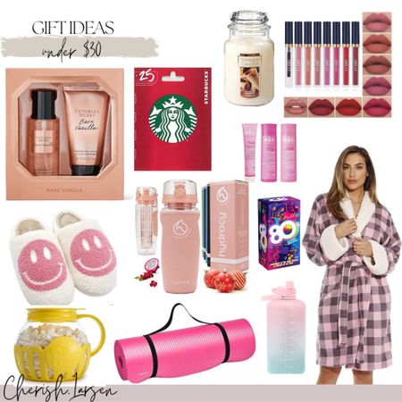 Amazon gift ideas all under $30! Linked some cozy finds like a robe and slippers. Linked some beauty products, water bottles, and other fun things. 

#LTKGiftGuide #LTKunder50 #LTKHoliday