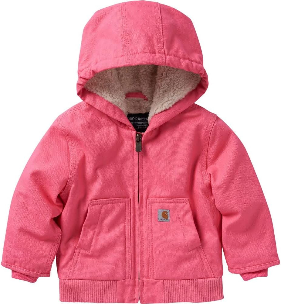 Carhartt Kid's CP9566 Canvas Insulated Hooded Active Jac - Girls | Amazon (US)