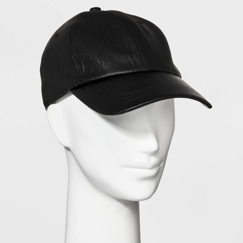 Women's Faux Leather Baseball Hat - A New Day™ | Target