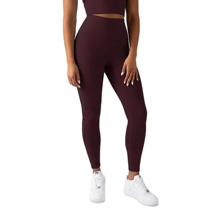 YITTY Active Women's UltraLuxe High-Waist Legging, Athleisure, 4-Way-Stretch, Burgundy, XL, Short | Walmart (US)