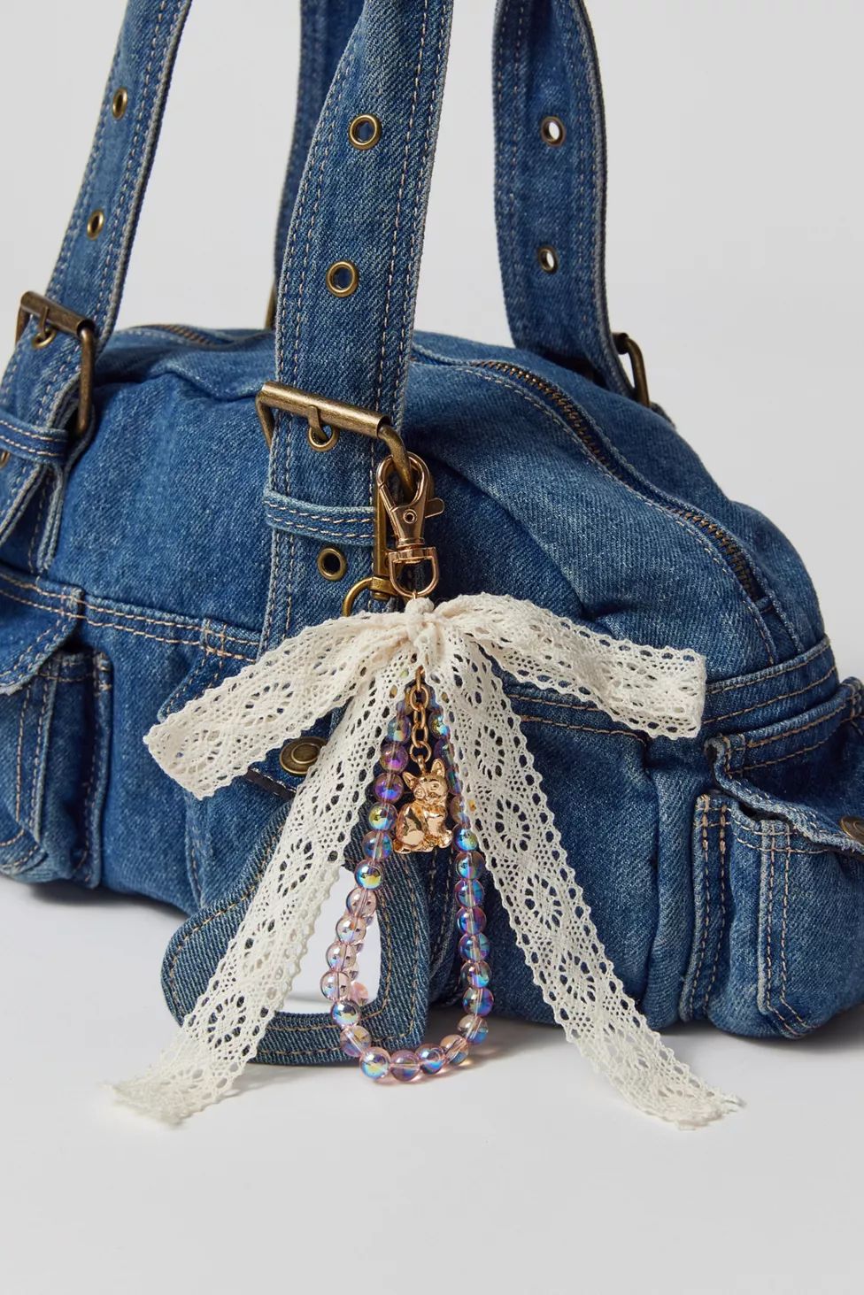 Kimchi Blue Lace Bag Charm Keychain | Urban Outfitters (US and RoW)