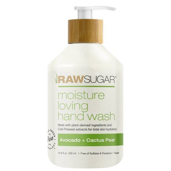 Raw Sugar Liquid Hand Soap Avocado + Cactus Pear - 16.9 fl oz | Target