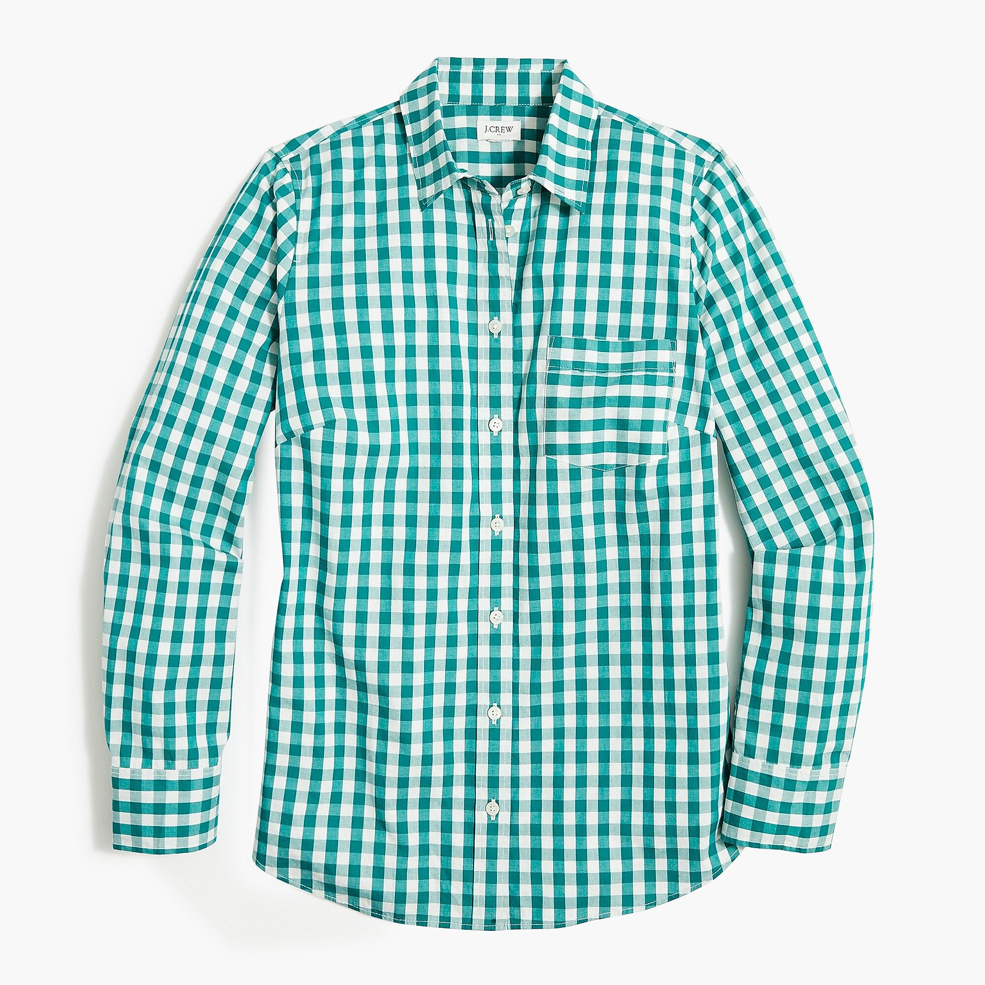 Gingham cotton poplin shirt in signature fit | J.Crew Factory