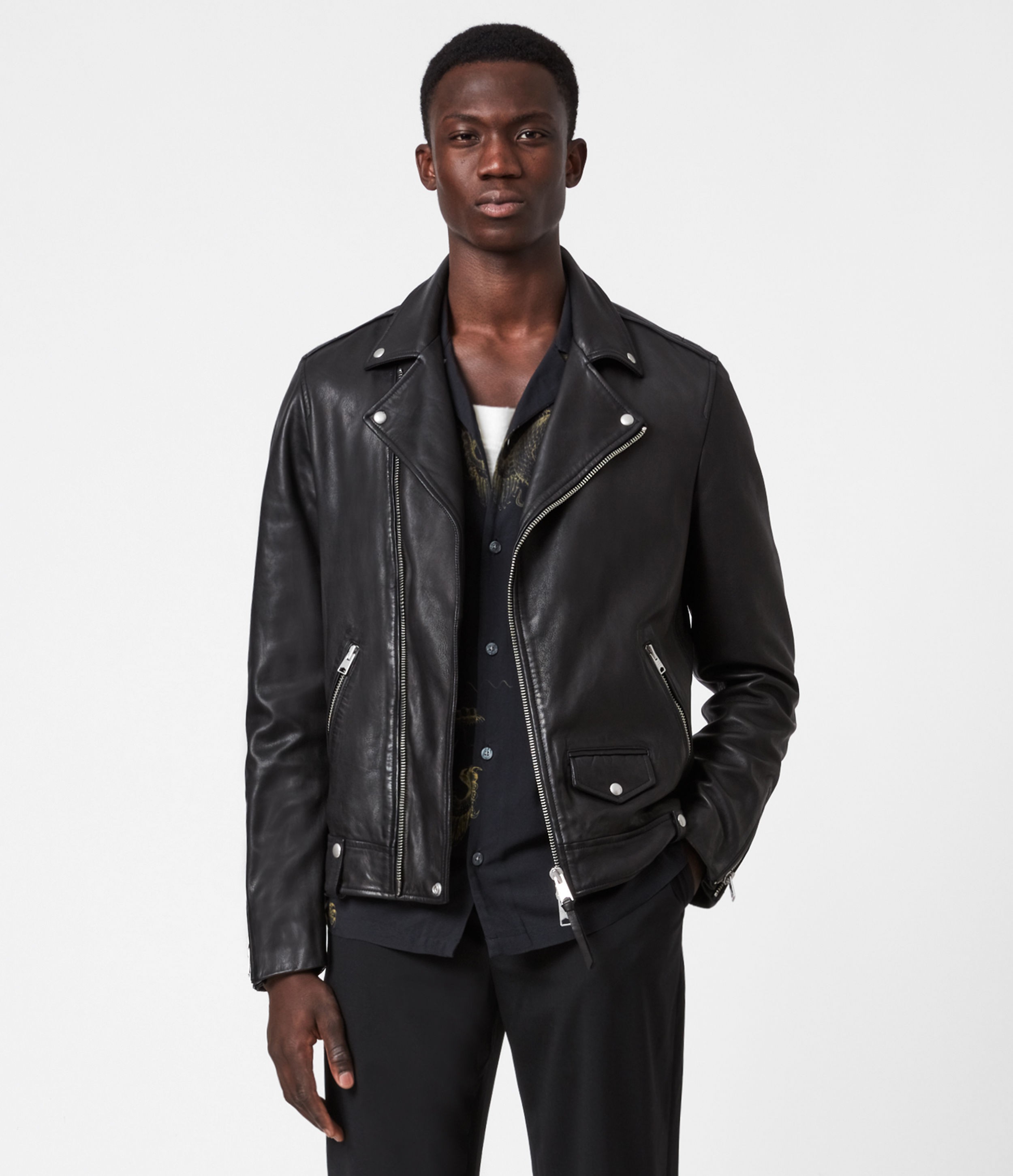 Milo Leather Biker Jacket | AllSaints US