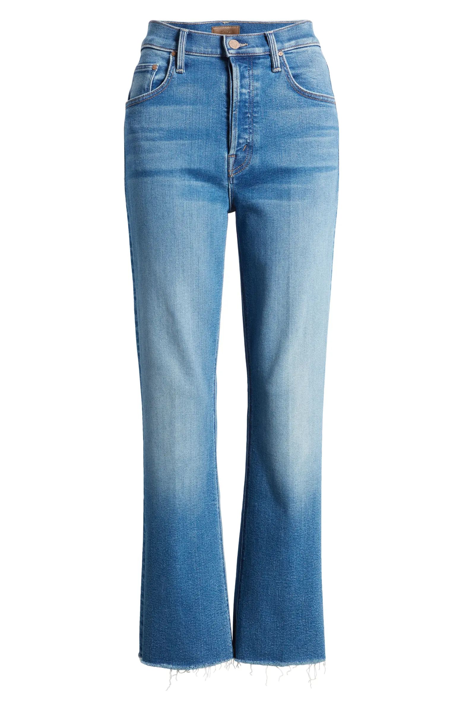 The Tripper Frayed High Waist Ankle Bootcut Jeans | Nordstrom