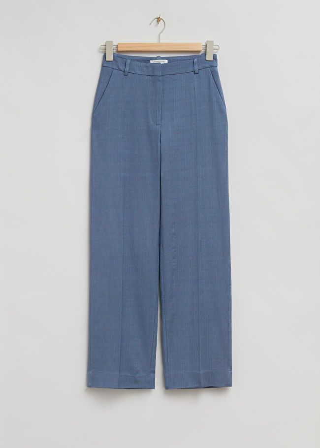 Straight Mid-Waist Press Crease Trousers | & Other Stories (EU + UK)