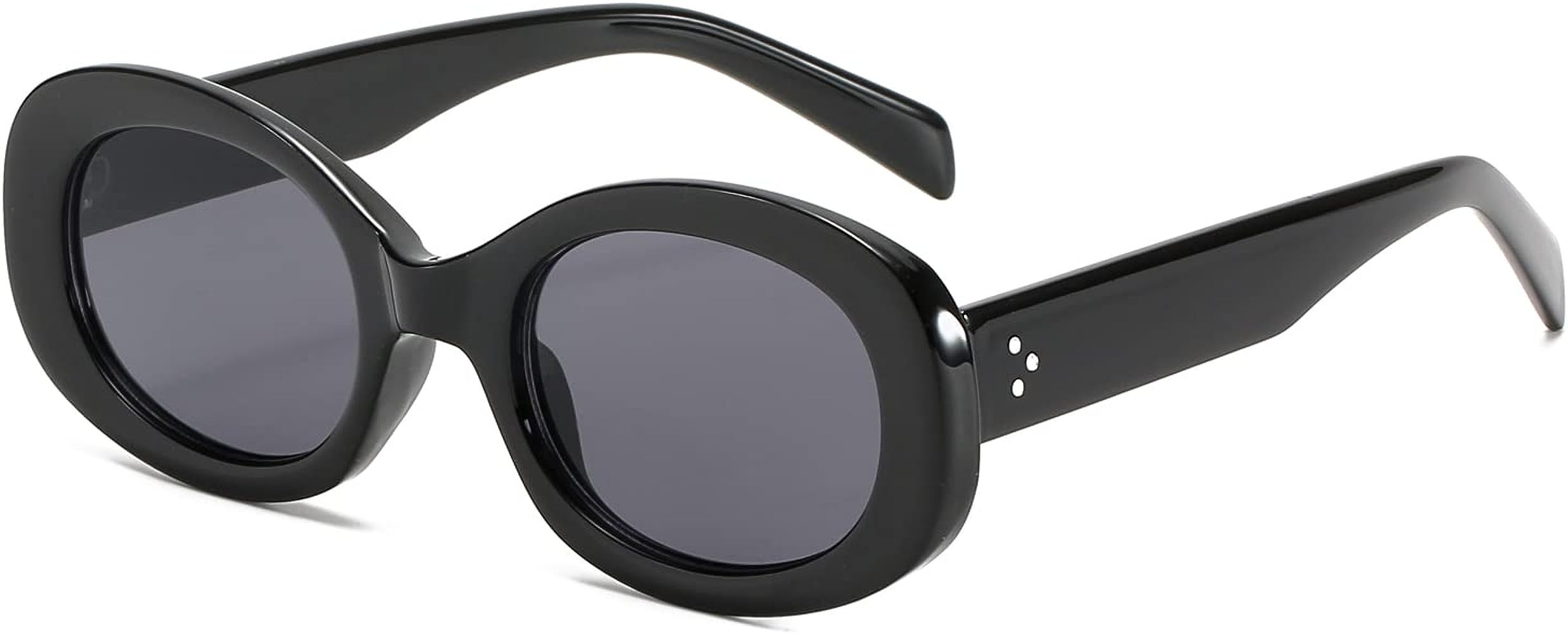 OSAGAMA Clout Goggles Kurt Cobain Glasses Bold Oval Sunglasses for Women Men Teens Vintage Round Ret | Amazon (US)