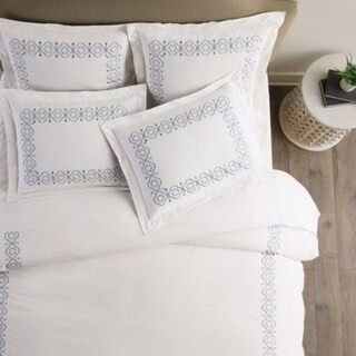 Suzanne Kasler Quatrefoil Embroidered Duvet Cover | Ballard Designs, Inc.